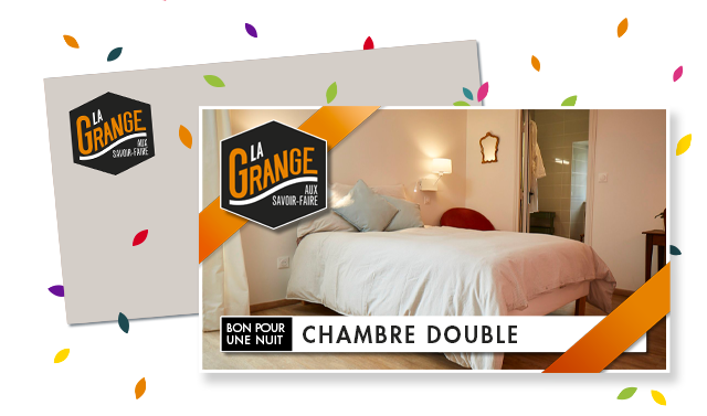 Bon cadeau pour 1 nuit - Chambre double - Dormir à la Grange aux savoir faire